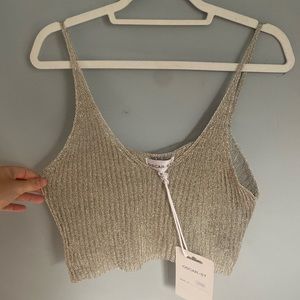 Brand new w tags chain link see through tank top